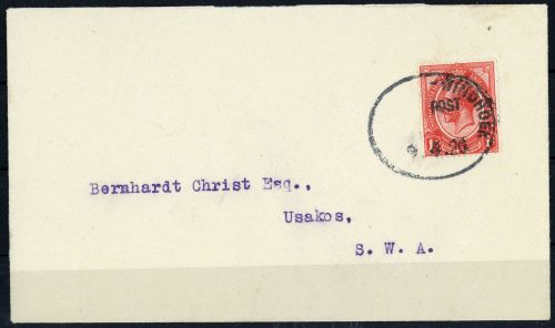 1920, Deutsche Kolonien Südwestafrika, Brief