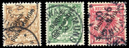 1898, Deutsche Kolonien Südwestafrika, 5-7, gest.