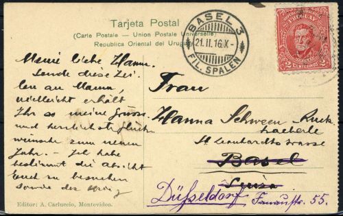1913, Uruguay, 205, Brief