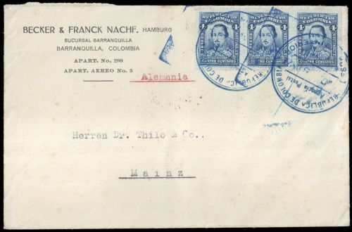 1926, Kolumbien, 298 (3), Brief