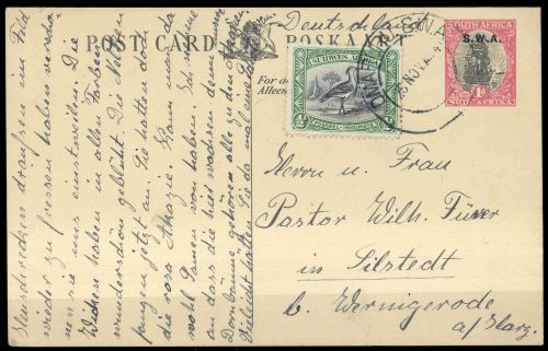 1931, Südwestafrika, 141 u.a., Brief