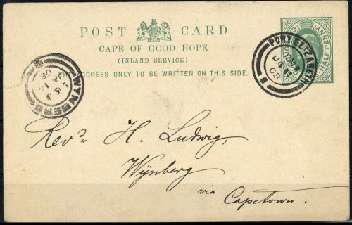 1903, Kap der Guten Hoffnung, P 17, Brief