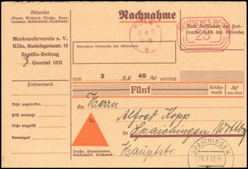 Deutsches Reich, Brief