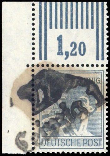 1948, SBZ Handstempel Bezirk 27, 170 V, **