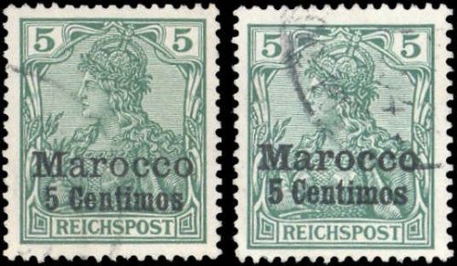 1900, Deutsche Auslandspost Marokko, 8 I+II, gest.