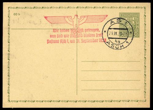 Sudetenland Asch, Brief