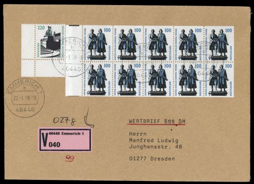 1998, Bundesrepublik Deutschland, 1932 (10), 1936, Brief