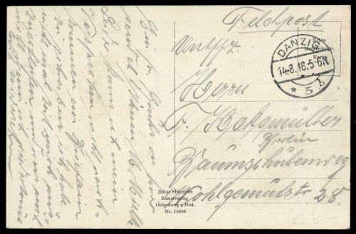 1918, Danzig, Brief
