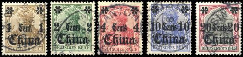 1905, Deutsche Auslandspost China, 28-32, gest.