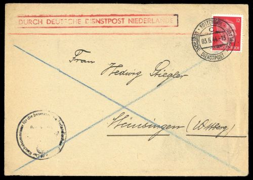1944, Deutsches Reich, DR 827, Brief