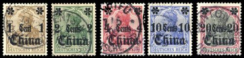 1905, Deutsche Auslandspost China, 28-32, gest.