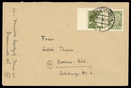1945, Deutsche Lokalausgabe Plauen, 2 + 3, Brief