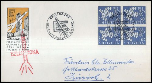 1961, Schweiz, 737 (4), Brief
