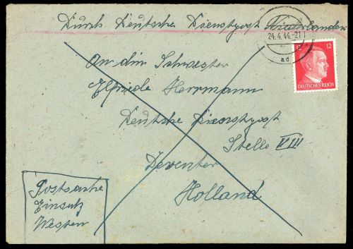 1943, Deutsches Reich, DR 827, Brief
