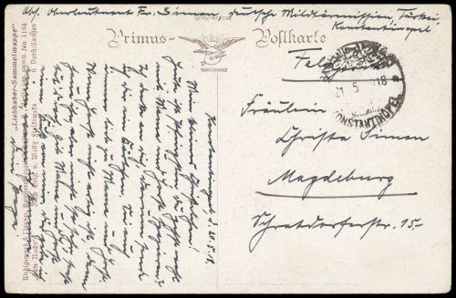 1918, Deutsche Auslandspost Türkei - Deutsche Militärmission ...