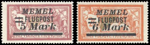 1922, Memel, 105+106, **