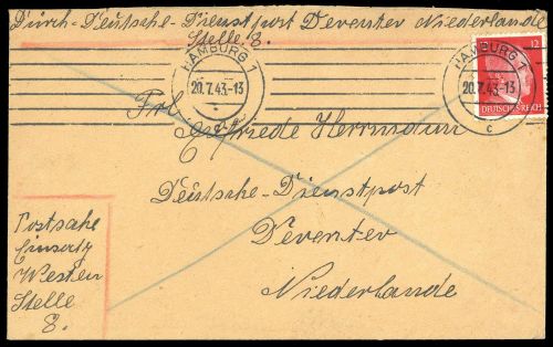 1943, Deutsches Reich, DR 827, Brief