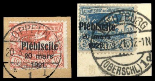 1921, Oberschlesien, 30+32, Briefst.