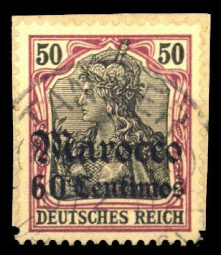 1905, Deutsche Auslandspost Marokko, 28, Briefst.