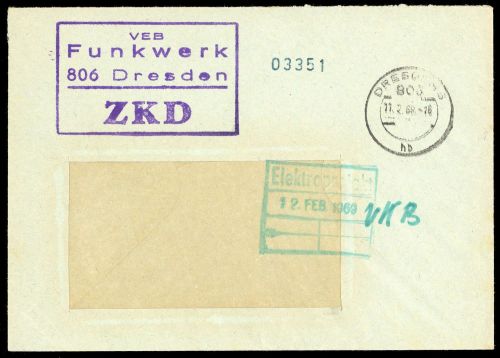 1969, DDR Dienst und ZKD allgemein, Brief