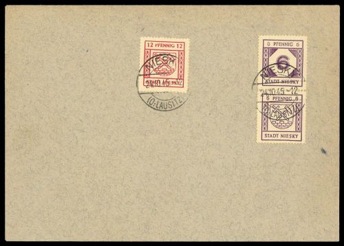 1945, Deutsche Lokalausgabe Niesky, SZd 7 u.a., Brief