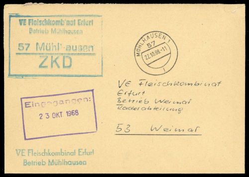 1969, DDR Dienst und ZKD allgemein, Brief