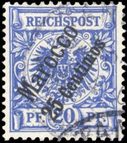 1899, Deutsche Auslandspost Marokko, 4, gest.
