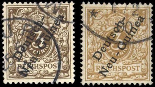 1897, Deutsche Kolonien Neuguinea, 1 (2), gest.
