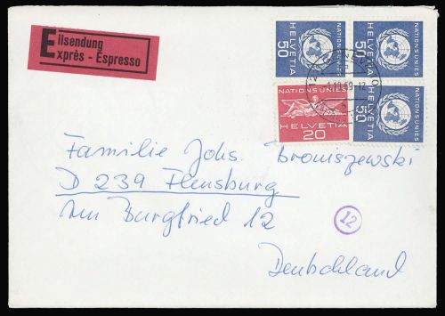 1969, Schweiz Europäisches Amt der Vereinten Nationen ONU, 28, ...