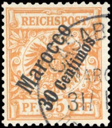 1899, Deutsche Auslandspost Marokko, 5, gest.