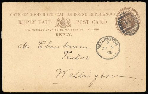 1892, Kap der Guten Hoffnung, P 7 A, Brief