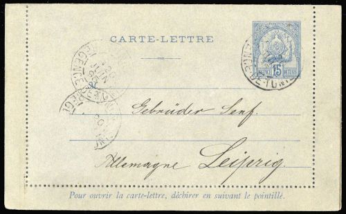 1888, Tunesien, K 3, Brief