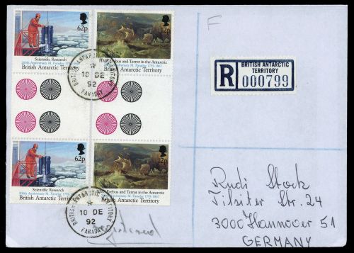 1991, Britische Gebiete in der Antarktis, 185, 188 (2), Brief