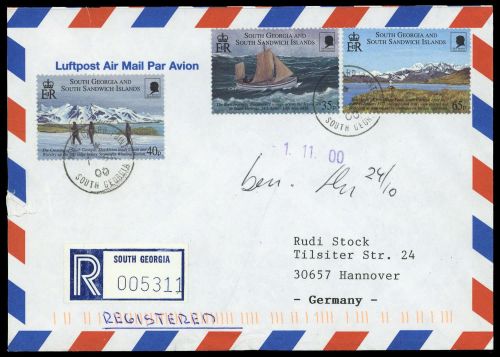 2000, Falkland Abhängige Gebiete F Süd Georgien, 307-09, Brief