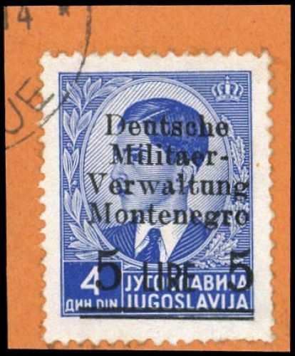 1943, Deutsche Besetzung II. WK Montenegro, 6, Briefst.
