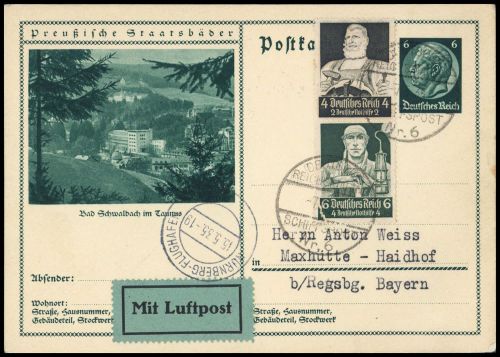 1935, Deutsche Marine Schiffspost, 557 u.a., Brief
