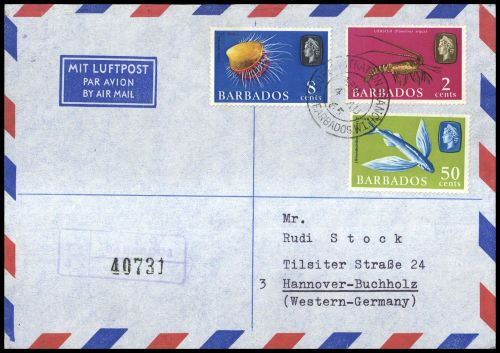 1965, Barbados, 246 u.a., Brief