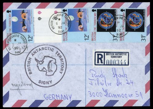 1991, Britische Gebiete in der Antarktis, 177, 179 (2), Brief