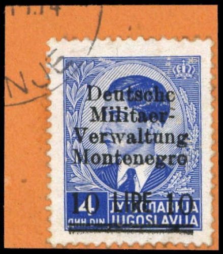 1943, Deutsche Besetzung II. WK Montenegro, 7, Briefst.