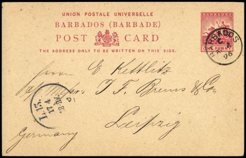 1892, Barbados, P 9, Brief