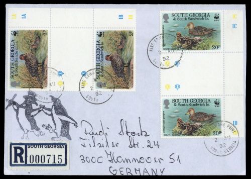1992, Falkland Abhängige Gebiete F Süd Georgien, 206 (2), 203, ...