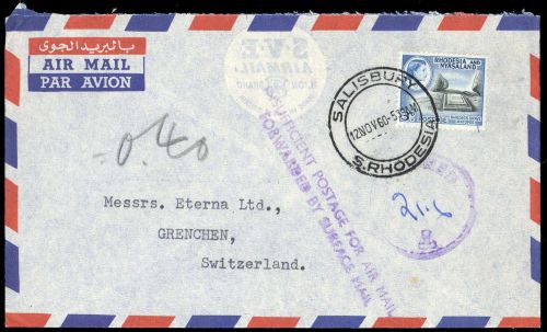 1959, Rhodesien und Nyassaland, 23, Brief
