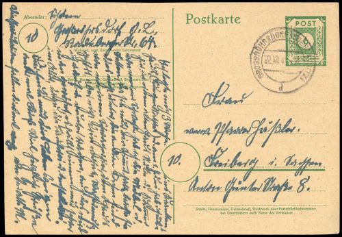 1945, SBZ Ostsachsen, P 8 a, Brief