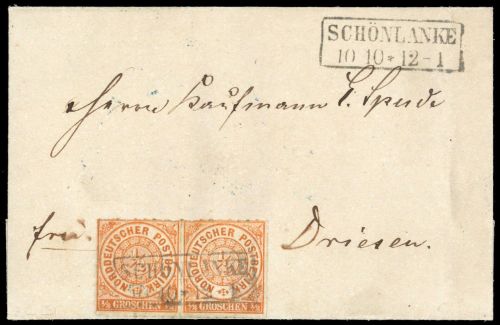 Altdeutschland Norddeutscher Postbezirk, 3 (2), Brief
