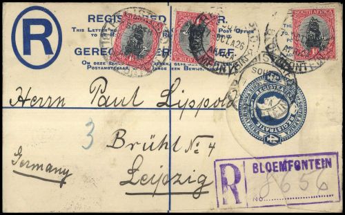 1918, Südafrika, EU 2 A u.a., Brief