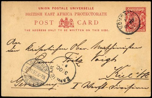 1896, Britisch Ostafrika, P 8, Brief