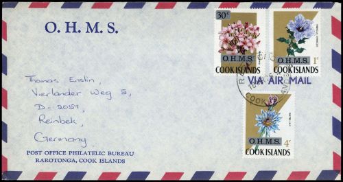 1975, Cook Inseln, D 1, 4, 10, Brief