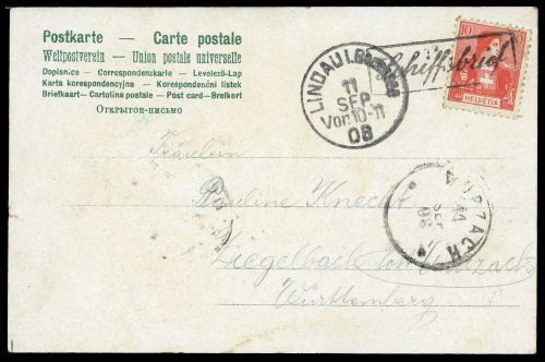 Schiffahrt,Schiffspost,Bodensee Schiffspost, CH 98, Brief