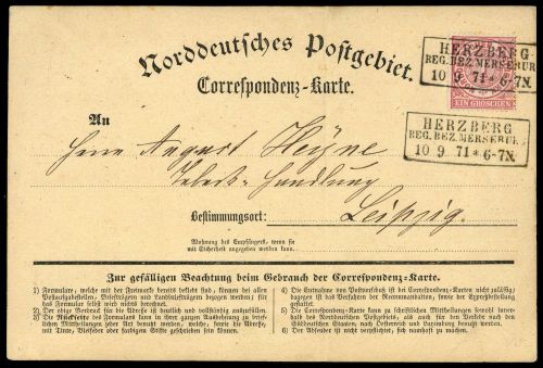 Altdeutschland Preussen, NDP 16, Brief