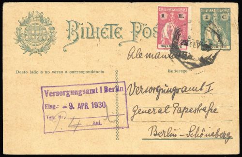 1914, Mocambique, P 22 u.a., Brief